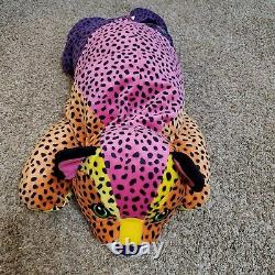 Vintage Lisa Frank Hunter Plush Cheetah Leopard Large 30 Rainbow 1998