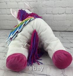 Vintage Lisa Frank Skye Rainbow Pegasus Plush Stuffed Animal Horse RARE 22