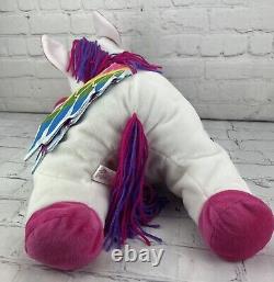 Vintage Lisa Frank Skye Rainbow Pegasus Plush Stuffed Animal Horse RARE 22