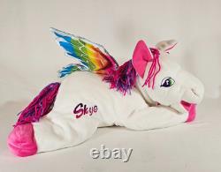 Vintage Lisa Frank Skye Rainbow Pegasus Plush Stuffed Animal Horse RARE With TAG