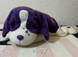 Vintage Lisa Frank Violet Dog Beanie Baby Jumbo Stuffed Animal Plush Toy 18