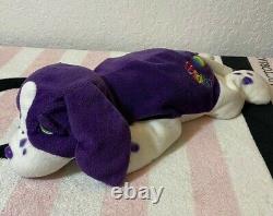 Vintage Lisa Frank Violet Dog Beanie Baby Jumbo Stuffed Animal Plush Toy 18