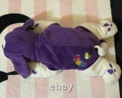 Vintage Lisa Frank Violet Dog Beanie Baby Jumbo Stuffed Animal Plush Toy 18