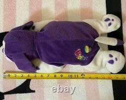 Vintage Lisa Frank Violet Dog Beanie Baby Jumbo Stuffed Animal Plush Toy 18