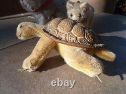 Vintage Lot 5 STEIFF Mohair Small Stuffed Plush Animal Dog Cat Mouse Bird Turtle