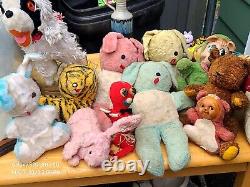 Vintage Lot Of Plush Stuffed Animals 40's & 50's