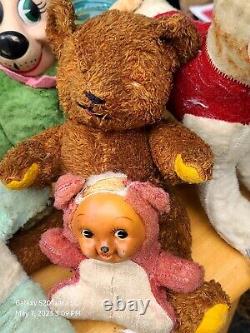 Vintage Lot Of Plush Stuffed Animals 40's & 50's