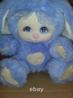 Vintage Mattel my child pet bunny rabbit blue plush rare htf 80s collectible