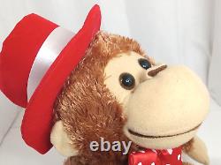 Vintage Mohair Monkey Hug & Luv Sings. Plush Stuffed Animal Far East Broker