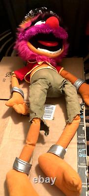 Vintage Muppets Animal Jim Henson Pirate Large 32 RARE withChains Stuffed Plush