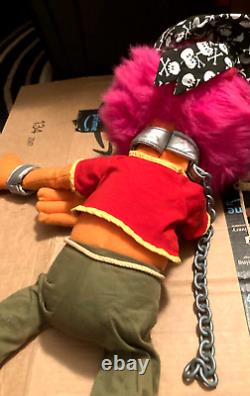 Vintage Muppets Animal Jim Henson Pirate Large 32 RARE withChains Stuffed Plush