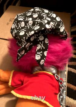 Vintage Muppets Animal Jim Henson Pirate Large 32 RARE withChains Stuffed Plush