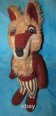 Vintage Plush Big Bad Wolf Man 21 Stuffed Animal Wolfman Rare Toy Teddy Bear