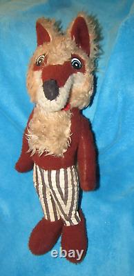 Vintage Plush Big Bad Wolf Man 21 Stuffed Animal Wolfman Rare Toy Teddy Bear