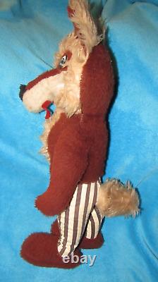 Vintage Plush Big Bad Wolf Man 21 Stuffed Animal Wolfman Rare Toy Teddy Bear