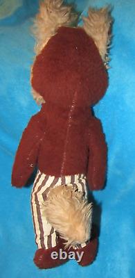 Vintage Plush Big Bad Wolf Man 21 Stuffed Animal Wolfman Rare Toy Teddy Bear