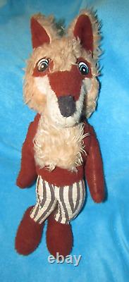 Vintage Plush Big Bad Wolf Man 21 Stuffed Animal Wolfman Rare Toy Teddy Bear