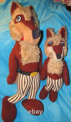 Vintage Plush Big Bad Wolf Man 21 Stuffed Animal Wolfman Rare Toy Teddy Bear