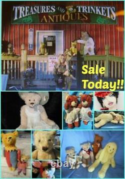 Vintage Plush Big Bad Wolf Man 21 Stuffed Animal Wolfman Rare Toy Teddy Bear