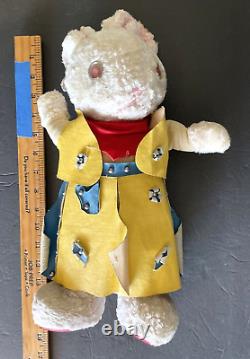 Vintage Plush Cowboy Stuffed Animal Rabbit Bunny Chaps Holster Old West