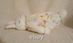 Vintage Prestige Pastel Polka Dot White Bunny Stuffed Animal Plush Toy 10