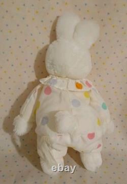 Vintage Prestige Pastel Polka Dot White Bunny Stuffed Animal Plush Toy 10