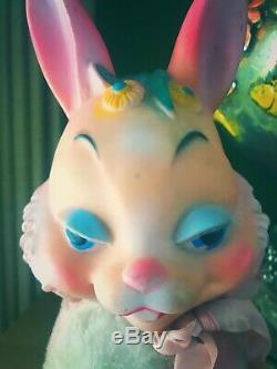 Vintage RARE Rubber Face Bunny Rabbit Stuffed Toy Plush