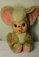 Vintage Rushton Rubber Face Plush 16 Inches Happy Mouse Pink Ears Distressed