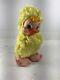 Vintage Rushton Yellow Duck Chick Rubber Face Plush 10 Tall Stuffed Withtag Nice