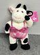 Vintage Russ Jezebel Lingerie Pink Teddy Cow 11 Plush Stuffed Animal With Tags