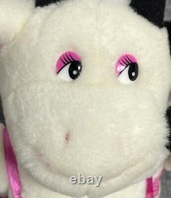 Vintage RUSS Jezebel Lingerie Pink Teddy Cow 11 Plush Stuffed Animal with Tags