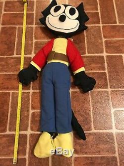 Vintage Rare 1950's Felix The Cat Life Size 25 Stuffed Plush Animal FREE SHIP