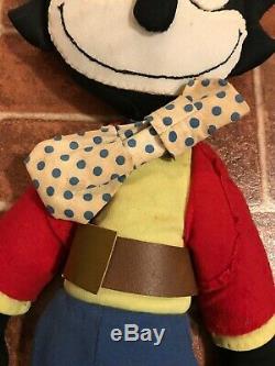 Vintage Rare 1950's Felix The Cat Life Size 25 Stuffed Plush Animal FREE SHIP