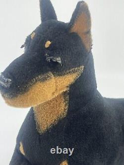 Vintage Rare 1997 Stuffins Doberman Pincher Stuffed Animal Plush Realistic