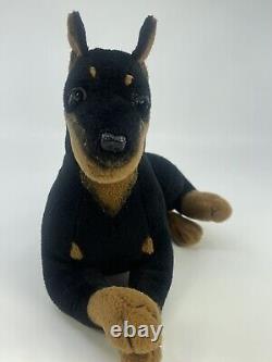 Vintage Rare 1997 Stuffins Doberman Pincher Stuffed Animal Plush Realistic