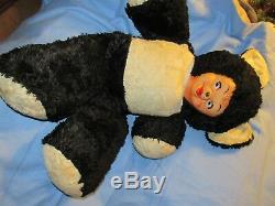 Vintage Rare Giant Huge 32 Plush Rubber Face Panda Teddy Bear Rushton Gund Nice