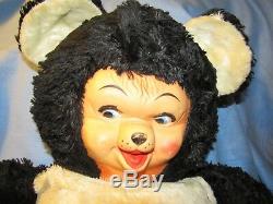 Vintage Rare Giant Huge 32 Plush Rubber Face Panda Teddy Bear Rushton Gund Nice