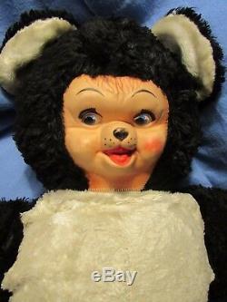 Vintage Rare Giant Huge 32 Plush Rubber Face Panda Teddy Bear Rushton Gund Nice