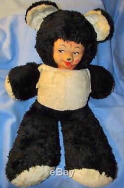 Vintage Rare Giant Huge 32 Plush Rubber Face Panda Teddy Bear Rushton Gund Nice