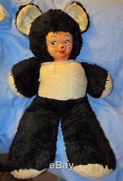 Vintage Rare Giant Huge 32 Plush Rubber Face Panda Teddy Bear Rushton Gund Nice