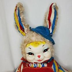 Vintage Rare Rushton Star Creation Plush Rubber Face Bunny Rabbit 50s 60s