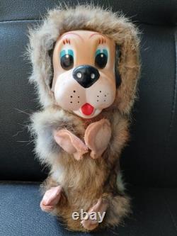 Vintage Rubber Face Dog Stuffed Animal PLUSH FIGURE TOY PET HAPPY SITTING
