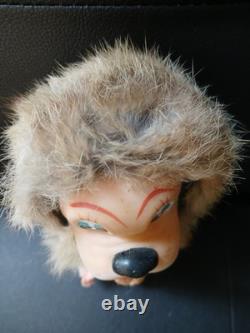 Vintage Rubber Face Dog Stuffed Animal PLUSH FIGURE TOY PET HAPPY SITTING