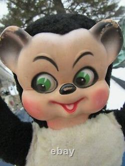 Vintage Rubber Face Plush Happy Panda Bear Knickerbocker Toy 13 Doll Rushton