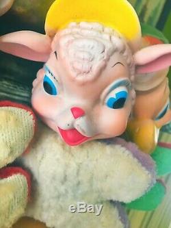 Vintage Rubber Face Plush Stuffed Animals Lot