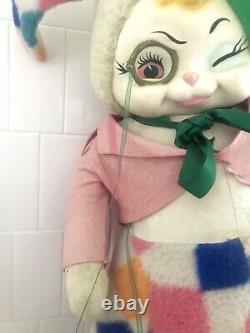 Vintage Rubberface Bunny Rushton Star Creations Plush Doll 1950s
