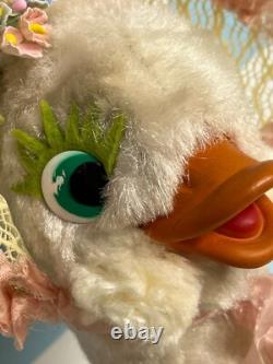 Vintage Rushton 13 Rubber Beak Happy Duck Goose Doll Stuffed Animal Plush Toy