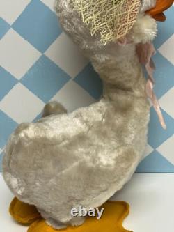 Vintage Rushton 13 Rubber Beak Happy Duck Goose Doll Stuffed Animal Plush Toy