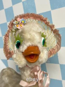 Vintage Rushton 13 Rubber Beak Happy Duck Goose Doll Stuffed Animal Plush Toy