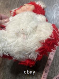 Vintage Rushton Bear Rubber Face Red Crying Bear Sad 10 Plush Stuffed Animal